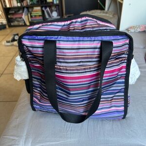 Lesportsac Vibrant Striped Tote Bag